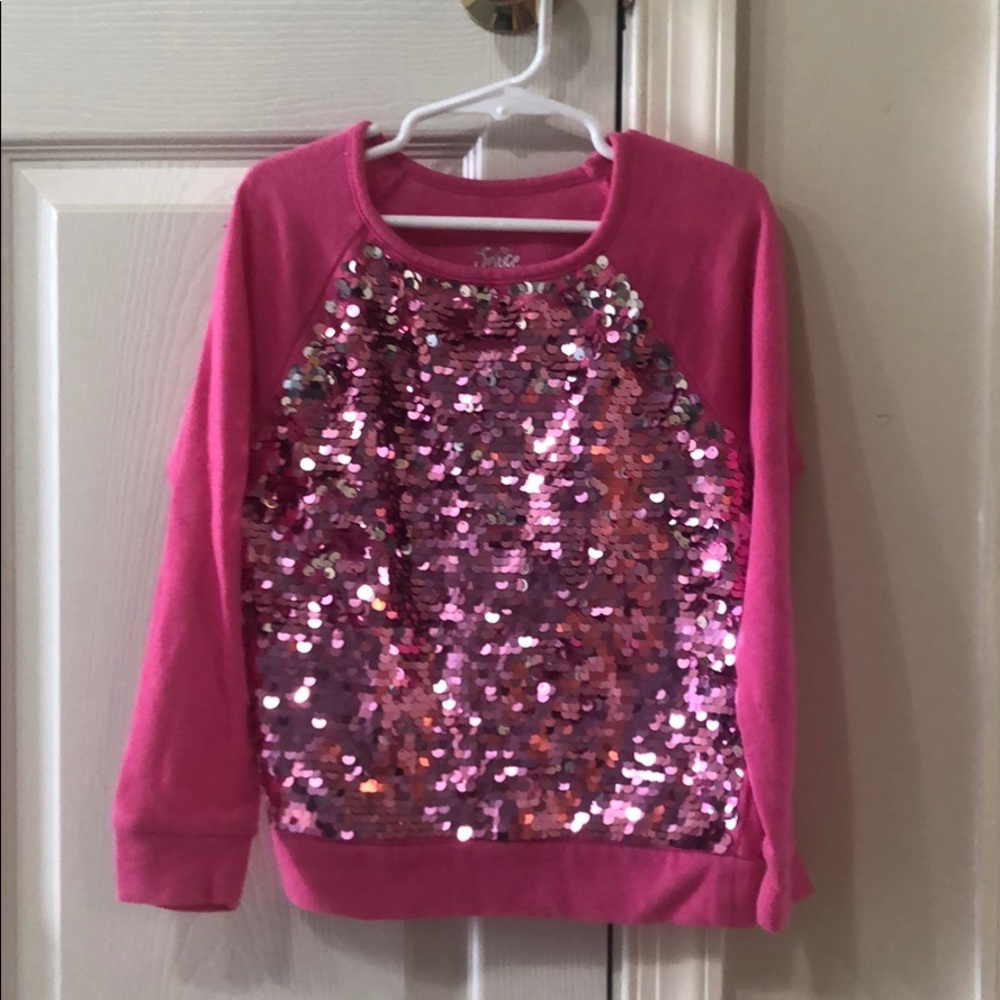 Justice Size 6 Girls’ Pink Sequin top
